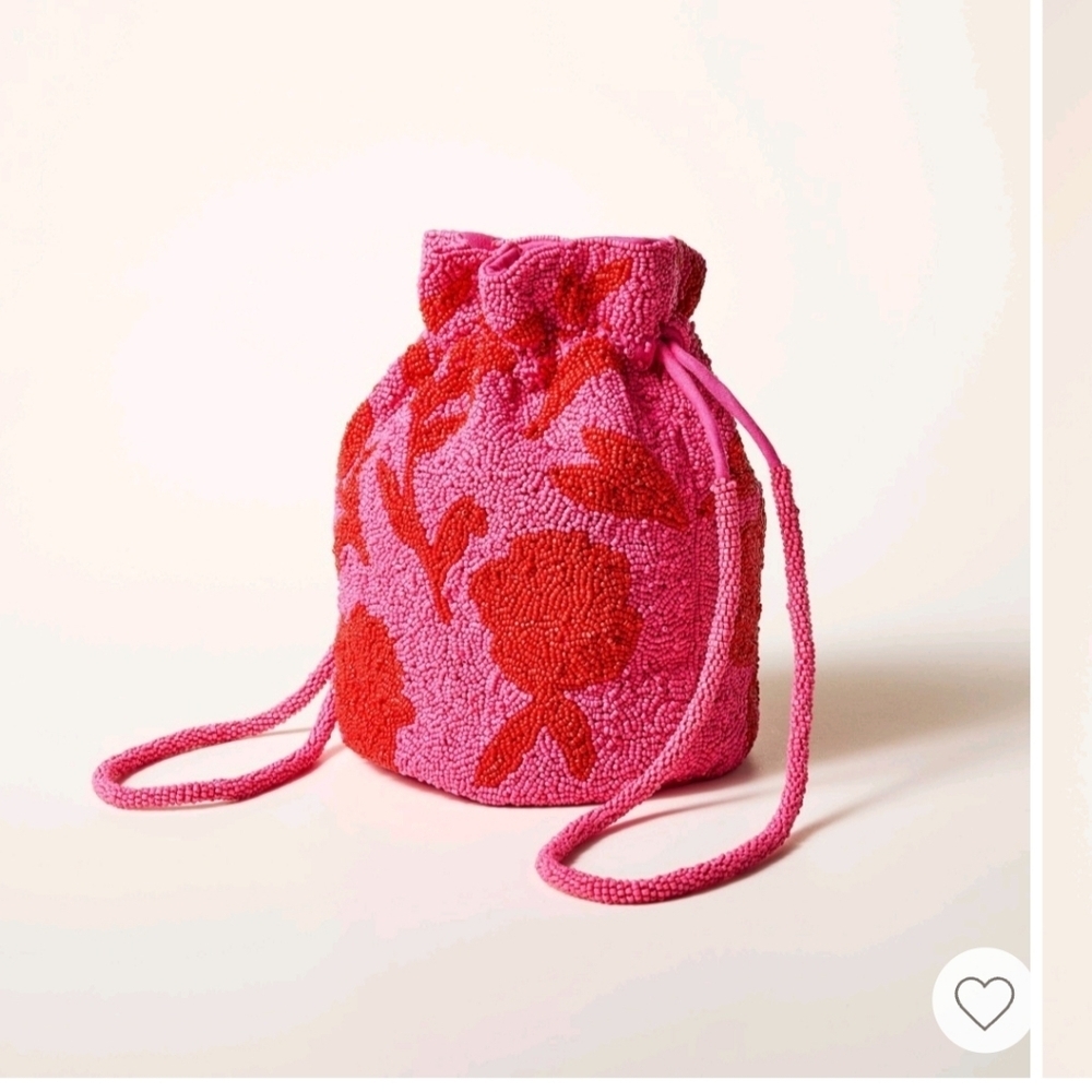 NWT KATE SPADE BEADED PINK&RED PURSE